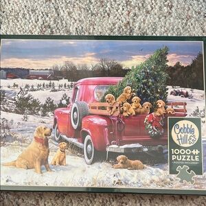 Cobble Hill Red Truck Christmas Puzzle